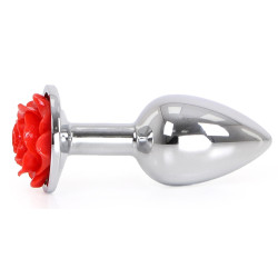 Kiotos Plug Bijou anal Alu avec Rose 6 x 2.8 cm